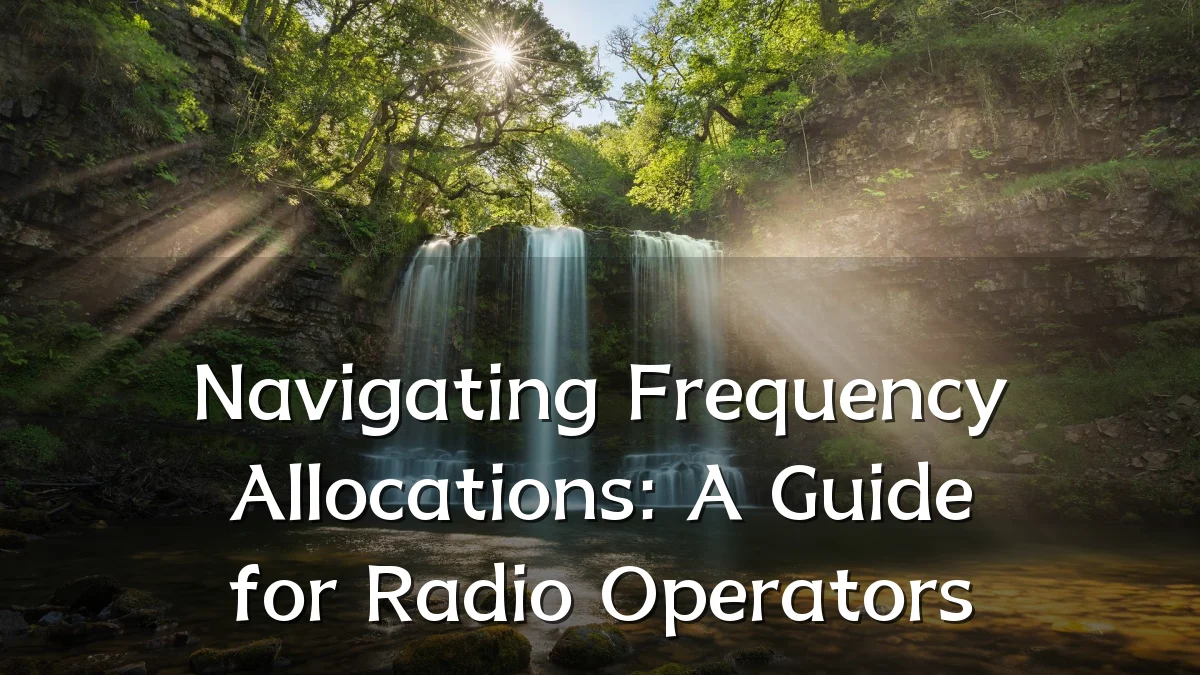 Navigating Frequency Allocations: A Guide for Radio Operators