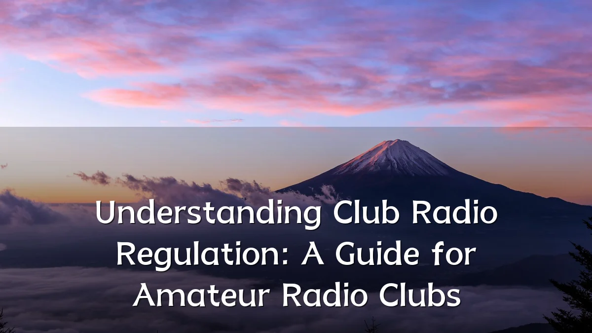 Understanding Club Radio Regulation: A Guide for Amateur Radio Clubs