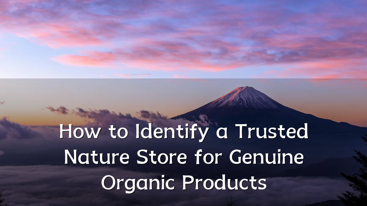 How to Identify a Trusted Nature Store for Genuine Organic Products